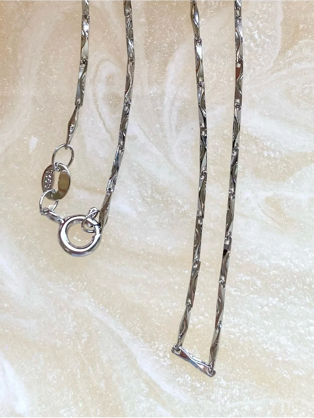Silver Twisted Chain Necklace